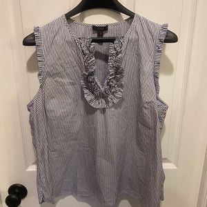 J. Crew sleeveless ruffled margot top